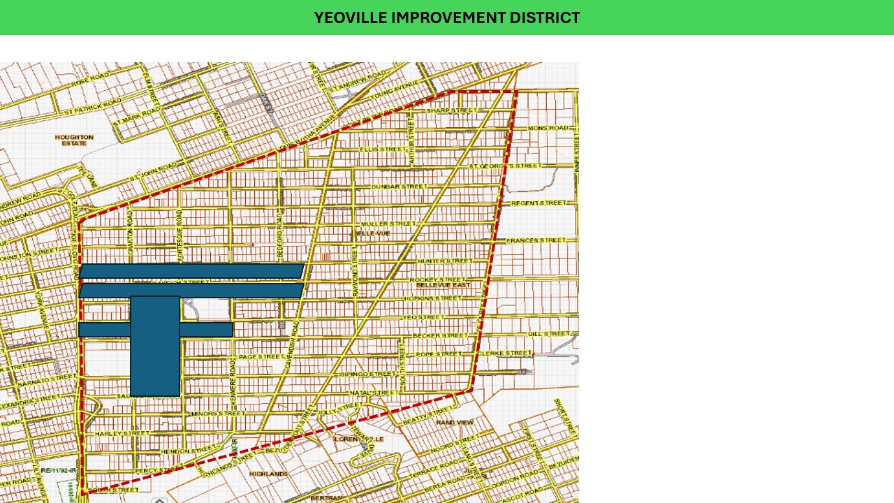Yeoville Improvement District Boundary Map